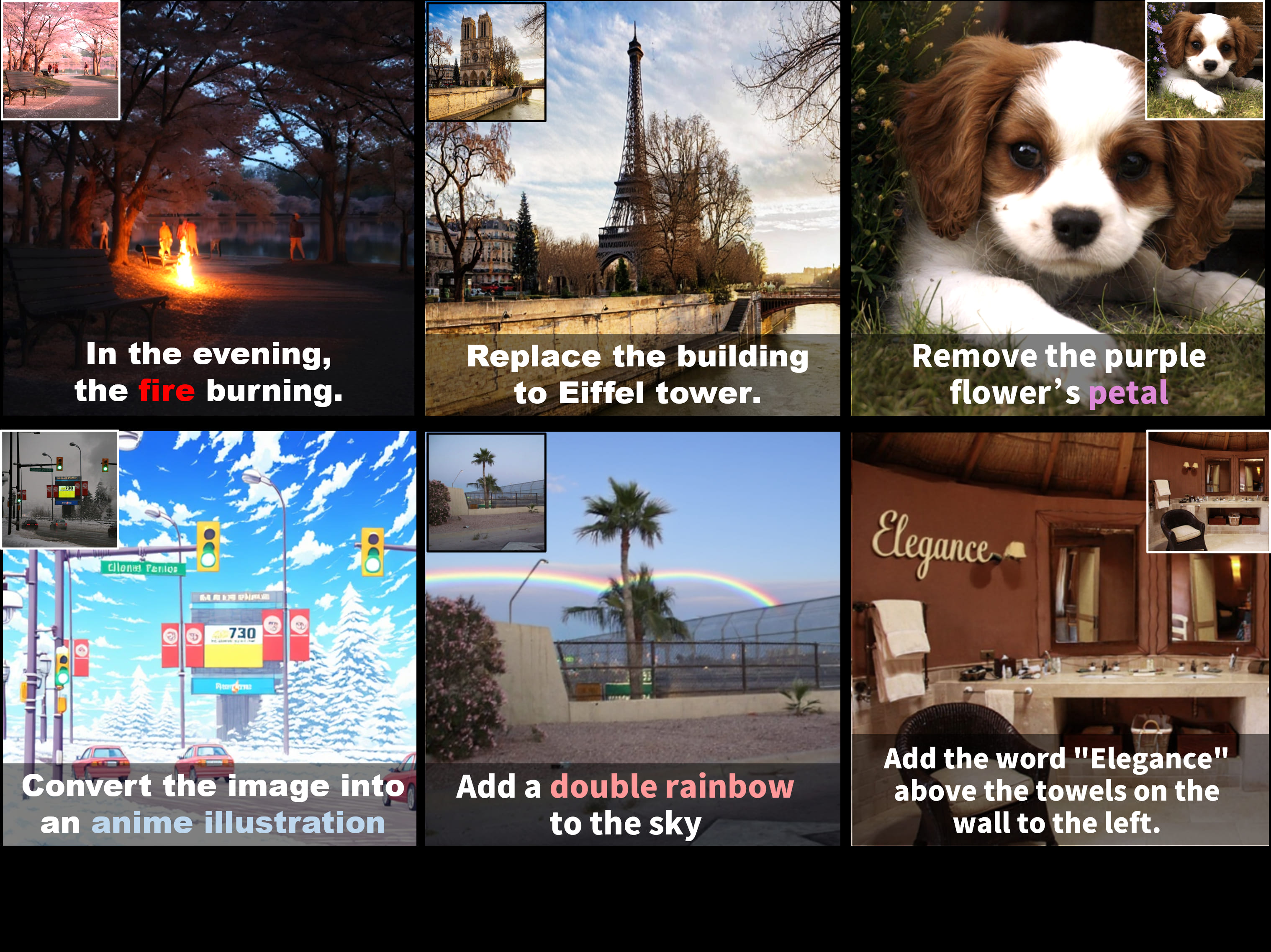 Scene editing examples